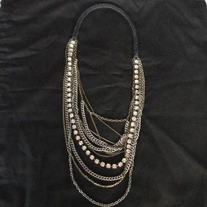 Madewell Layered chain and Stone necklace